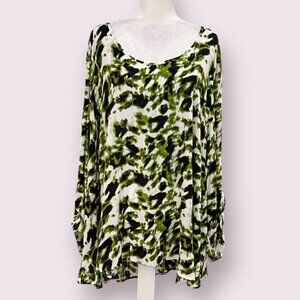 Ashley Stewart Women's Top Long Sleeve Multicolor Size 32 Blouse
